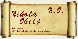 Nikola Okilj vizit kartica